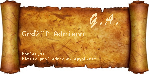 Gróf Adrienn névjegykártya